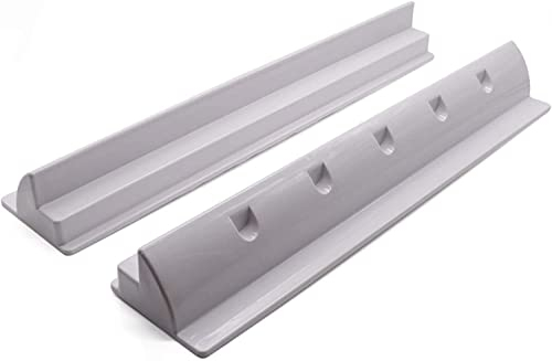 CraigSolar.co.uk Juego de 2 soportes de montaje laterales para panel solar ABS anti-ultravioleta, color blanco, 550 mm, para instalar paneles solares en autocaravanas, barcos o techos