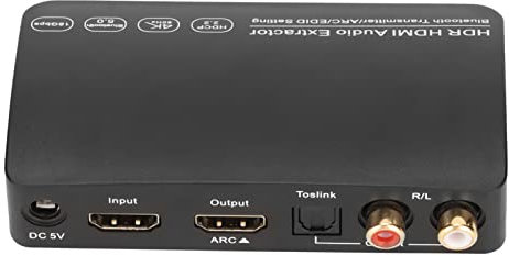 2022 4K@60Hz HDMI Audio Extractor, 4K 1080P HDR Synchronous ARC Converter Audio Splitter mit Bluetooth 5.0 Sender, für Fire Stick, Blu-Ray Player