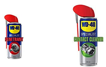 Penetrant by WD-40 Specialist - Targets Corroded or Rusted Components and Mechanisms. - 400 ml & 44716 Specialist Fast Drying Contact Cleaner 250ml
