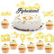 HOWAF 25 Ruhestand Deko Cake Topper für Kuchen und Cupcakes - Endlich Ruhestand und Rente Deko für Geschenke und Abschied