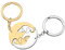 RAIDIN Valentinstag Geschenke für ihn ihr süße Dackel Hund 2pcs Paar Schlüsselanhänger Welpe Schlüsselring für Freund Freundin (Gold-146 Dackel)