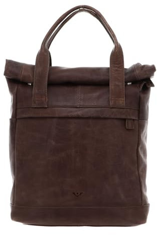 VOi Leder Rucksack Laptoprucksack mit Laptopfach City Cowboy Marlou Backpack Brown braun