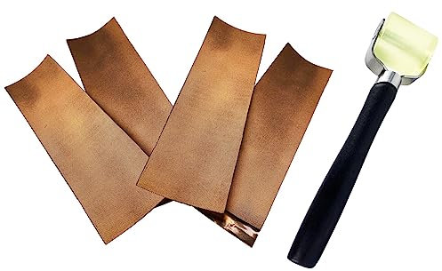 WELDINGER Set Dachrinnenpflaster Kupfer 250x80 mm (4 Stück) + Andrückrolle Silikon