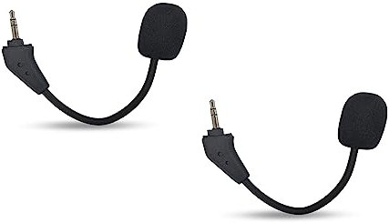 Alphatec 2 Pack Replacement Game Mic for Corsair HS50, HS60, HS70 & HS70 SE Series Stereo Gaming Headset on PS4 PS5 Xbox One PC, 3.5mm Detachable Boom Microphone Noise Cancelling