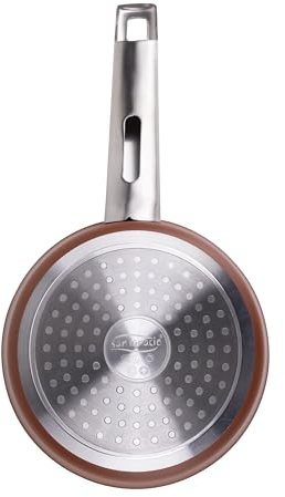 San Ignacio Agros - Sartén de 16cm - Fabricado en Aluminio Forjado - Interior Whitford Quantanium - Recubrimiento Negro - Exterior En Color Terracota - Inducción - Mango Largo De Chapa Lisboa