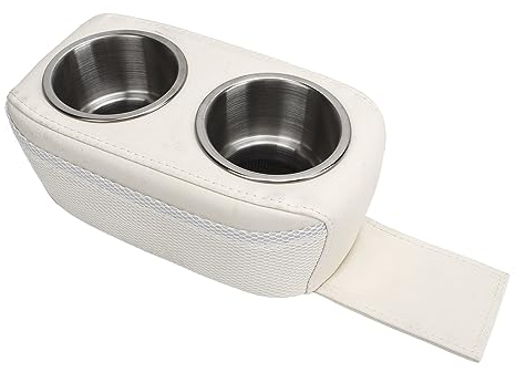 Portavasos de Barco Portátil Resistente Pontón Portavasos Antideslizante Resistente Al Agua para RV Yate Barco Coche (Blanco)