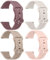 AK Pack 4 Bracelets de Montres Silicone avec Nouvelle Boucle 20mm 22mm, Remplacement Dégagement Rapide pour Femme Homme 20mm, 22mm (22mm, Fumée Violette/Rose/Starlight/Thé au Lait)