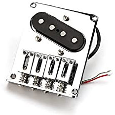 Hanabitx Chevalet à 4 cordes avec micro style vintage pour remplacement de guitare Cigar Box