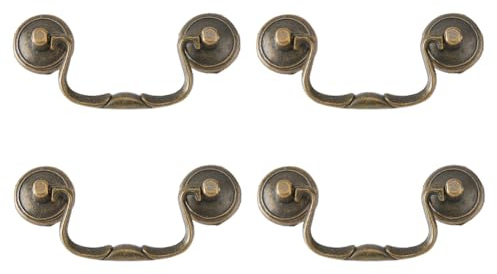 SUPERFINDINGS 4 set 3.6 pollici Vintage Cauzione Maniglie In Bronzo Antico Ferramenta per Mobili Cauzione In Lega Da Centro A Centro per Armadietto per Cassetti per Armadio Da Cucina Comodino Armadio