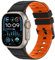Tasikar Correa compatible con Apple Watch 49mm 46mm 45mm 44mm 42mm correa de transpirable de silicona para hombres y mujeres compatible con Apple Watch Ultra SE serie 10 9 8 7 6 5 4 3 1, Negro Naranja