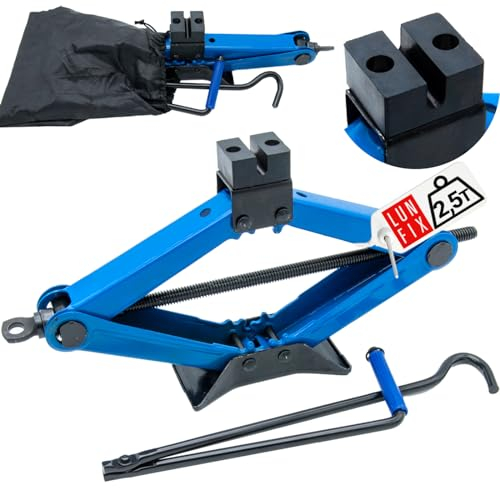 Cric ciseau 2,5 tonnes - Hauteur de levage : 400 mm - Avec sac pratique