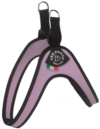 TRE Ponti Easy Fit Geschirr Classic mit Klickverschluss, Farbe:Lila-Schwarz, Größe:4/52-55 cm/bis 14 kg