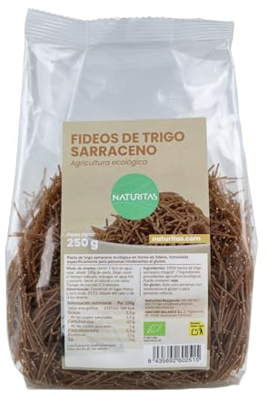 Fideos de trigo sarraceno sin gluten BIO | 250g | Naturitas Essentials | Fideos de trigo sarraceno Bio | 100% harina de trigo sarraceno integral* | Pasta