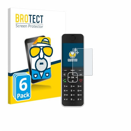 BROTECT Entspiegelungs-Schutzfolie für AVM Fritz!Fon C6 Black (6 Stück) Matte Displayschutz-Folie, Anti-Reflex, Anti-Fingerprint