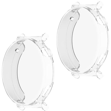 WIIKAI 2 Pack Hülle mit TPU Kompatibel mit Huawei Watch GT 5 Displayschutz Rundum Schutzhülle Schutz CaseRundum Schutzhülle Schutz Case Bumper Case Cover.(transparent) 41mm