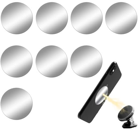 MEXRUMI 8 Stück Handy Metall Platte Selbstklebende Setmetallplatte Metallplättchen Selbstklebend Für Magnetische Auto-Handyhalterungen,Mit Starkem Kleber Für Magnete Kfz Zubehör Handy Handyhalterung A