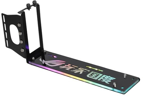 Support vertical pour GPU PCI-E LED 5 V 3 broches RGB Aura - Béquille verticale / support de base pour GPU