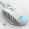 Yeemie Gamspeed V8 Pro Kabellose Gaming Maus - MMO Gaming Mäuse für PC/Mac, Ergonomische RGB Maus mit Kabel/2.4G + 26K Optischer Sensor + 1000Hz HyperPolling + 16 programmierbare Tasten, Weiß