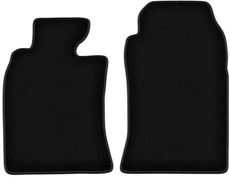 Wielganizator Velours Vorne Fußmatten passend für Mini Cooper One R50 (2001-2007) | Qualität: Basic - Genaue Passform, rutschfeste Untregrund 2-teilig - Schwarz