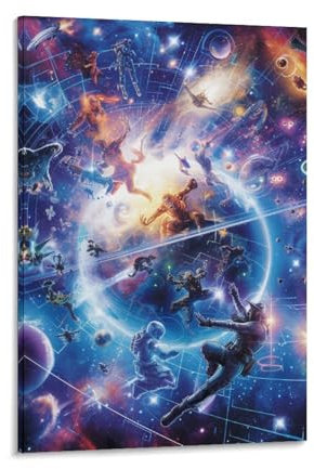 NoveAurora Milky Way Galaxy Wandbild Leinwand Gemälde Wand-Dekorationen Poster Leinwanddrucke Kunstwerk Für Schlafzimmer Wohnzimmer Dekor 12x18inch(30x45cm)