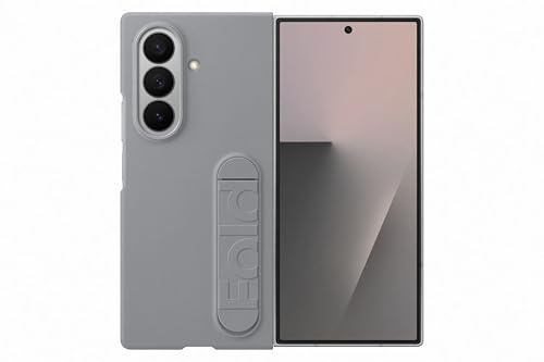 Samsung Silicone Case EF-MF966 für das Galaxy Z Fold7, Smartphone Cover, Handy-Hülle inklusive Fingerhalter, Silikon, Schutz Case, stoßfest, dünn und griffig, Grau