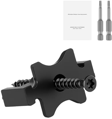 VEVOR 90PCS Hidden Deck Fasteners for Composite Decking Board, Universal Composite T Clips & Plastic Hidden Fasteners with Metal Screws,Polypropylene PP Clips Works with 6.5 mm Gaps, Black
