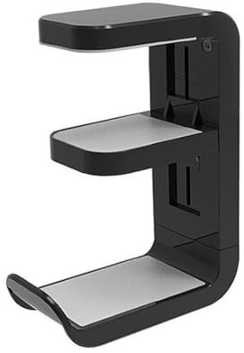 Koolenry 360° Rotating Headphone Stand Desktop Headset Holder Wall Mount Desk Hanger Hook for Gaming Controller Accessories A