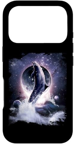 Hülle für iPhone 17 Pro Mond Delfin Weltraum Galaxie Delfine