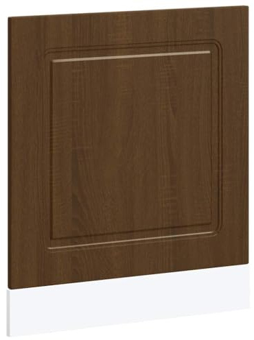 mtlskopl Kalmar - Cache de lave-vaisselle - 60 x 1,5 x 67 cm - En chêne marron - Robuste - Facile d'entretien - Pour cuisine et lave-vaisselle