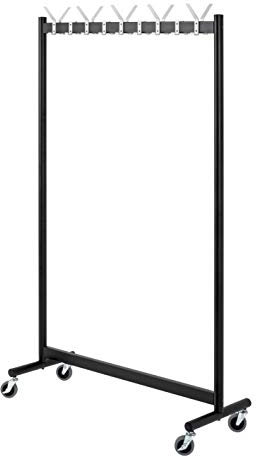 HAKU Möbel Rollgarderobe alu, schwarz, Aluminium, Metall - Maße: B 103 cm x H 174 cm x T 39 cm, Style: Modern