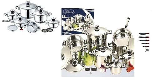Batteria di Pentole Bavaria / Royalty Lline 40 Pz in Acciaio Inox 18/10