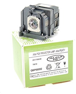 Alda PQ Premium, Projector Lamp compatible with EPSON EB-1400Wi, EB-1410Wi, EB-470, EB-475W, EB-480, EB-480E, EB-485W, EB-485Wi, V13H010L71, ELPLP71 Projectors, Lamp with housing