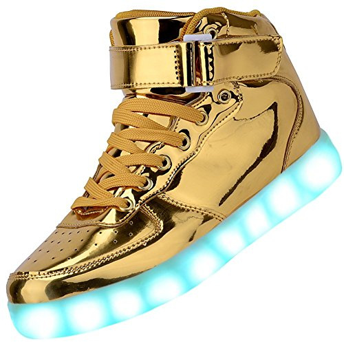 Padgene Women's Men's LED Lights Up Trainers Unisex Luminous Flashing Shoes USB Charging Lace Up Couples Boots Gift for Party Dance Halloween Christmas New Year