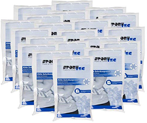 Sport-Tec Kälte Sofortkompresse, Einmal Kühlkompressen, Eiskompresse, 13,5x22 cm, 280 g, 20 Stück