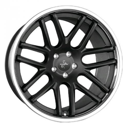 KESKIN KT14 MATT BLACK LIP POLISH 8x19 ET35 5.00x5x120 Hub Hole 72.60 mm - Alu felgen