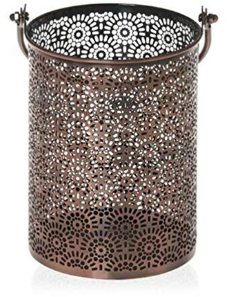 Yankee Candle Warm Rustic mittlere Kerzenhalter Laterne Metall Bronze