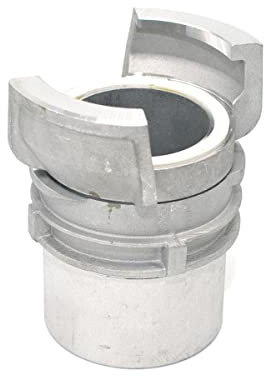 Demi raccord symétrique Guillemin, pompier, à verrou à douille filetée femelle en aluminium - DN 40 x 2'' BSP