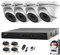 HIKVISION Hiwatch Kit de vidéosurveillance DVR 4 canaux avec système de sécurité et 4 caméras dôme HIKVISION HIWATCH étanches Blanc 20 m Vision nocturne Easy P2P Disque dur 1 To