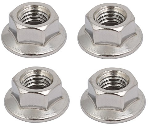 sourcing map 4Stk. Links Hand Flanschmuttern 304 Edelstahl Metrische Gewinde M10x1,5mm de
