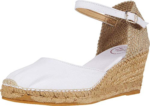 Toni Pons Damen-Espadrille aus Leinen - CALDES - Weiß, 42 EU