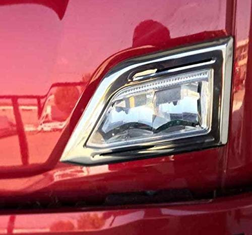 24/7Auto Anteriore superiore cornici faro coperture in acciaio inox per camion SCANIA S R Topline 2016+