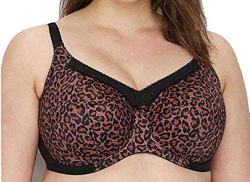 Goddess Women's Kayla Underwire Full Cup Bra Coverage, Dark Leopard, 38H US