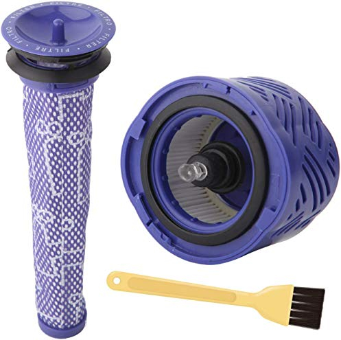 LAPONO Filtres pour Dyson V6,Filtres de Rechange Lavable Aspirateur pour Dyson V6 Motorhead Absolute Animal 1 Pcs Post HEPA Filtre et 1Pcs Pre Filtre Remplace la Partie#965661-01 & 966741-01(V6-2)
