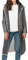 PERLETTI Imperméable Homme Femme Transparent Détails Réfléchissants - Poncho Pluie Long Capuche et Boutons - Veste Pluie Coupe Vent Etui Etanche - Anorak Réutilisable Léger (Gris Bordure Blanche, M)