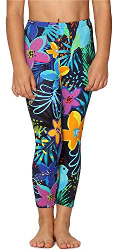 Merry Style Mädchen 3/4 Leggings MS10-405(Blau/Vögel Blumen,110)