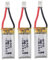 ZYGY 3PCS 3.7V 180mAh Batterie Au Lithium pour A20 A20W Quatre Axes Avion Télécommande Hélicoptère Pièces De Rechange
