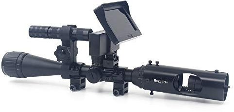 Upgrade 720P Digital Video Photo Night Vision Monocular Optics Scope for Rifle Hunting with HD 4.3 inch Screen (Black)