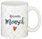 Tasse Kaffeebecher Herzensmensch mit Rautenmuster 300 ml Steinzeug Aufdruck Trinkbecher Kaffeetasse (1 x Tasse Herzensmensch Raute)