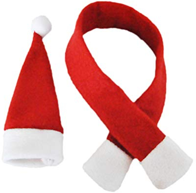 10 Ensembles Couvre-Bouteilles De Vin De Porte-argenterie Bonnet De Noel Porte-argenterie De Décorations De Casquette Vaisselle De Fête De Vin Noël