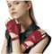 GSG Damen Fingerlose Lederhandschuhe zum Autofahren Ungefütterte Schaffell Halbfinger Handschuhe aus echtem Leder Rot X-Large